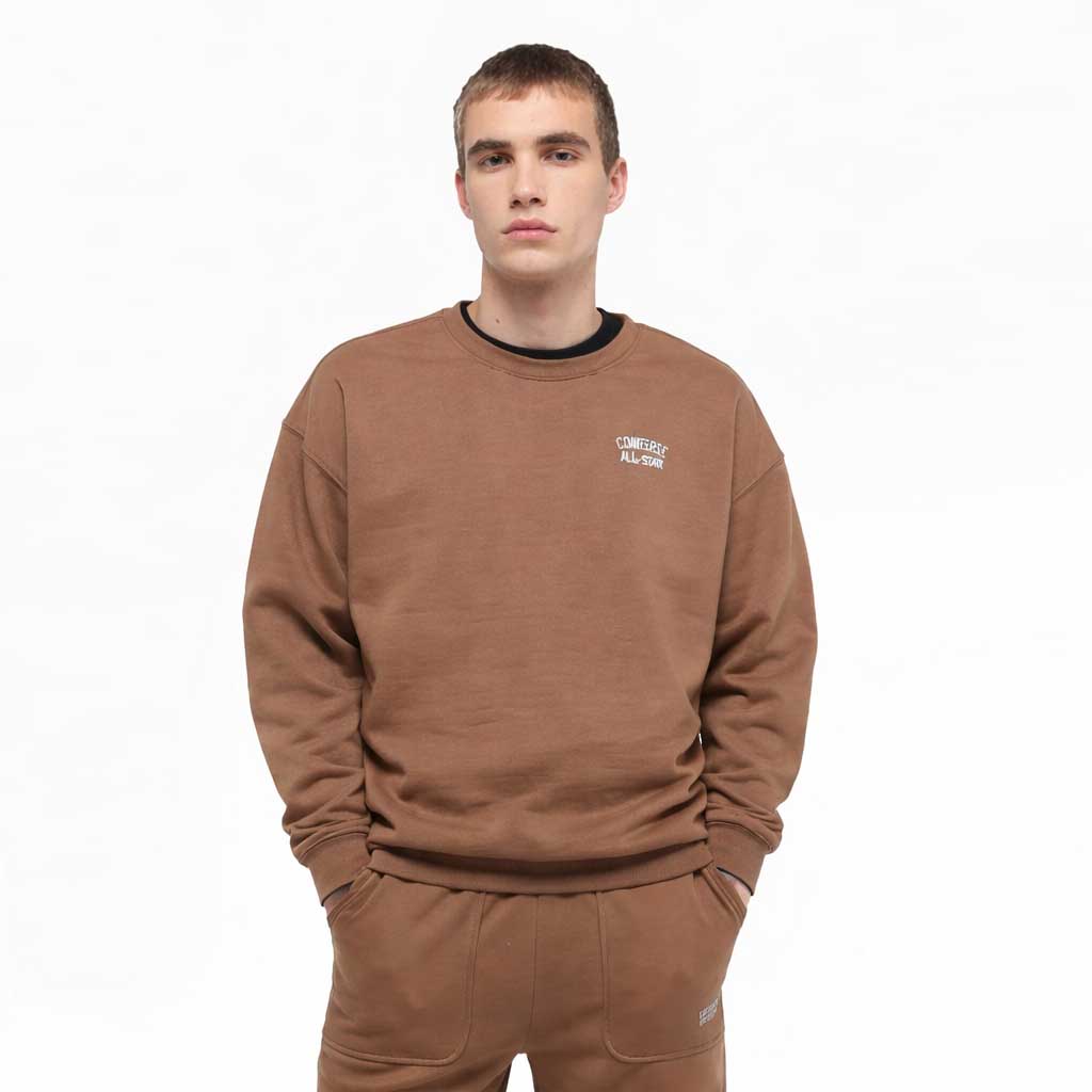 Polerón Hombre Basic Crew Converse Mocca