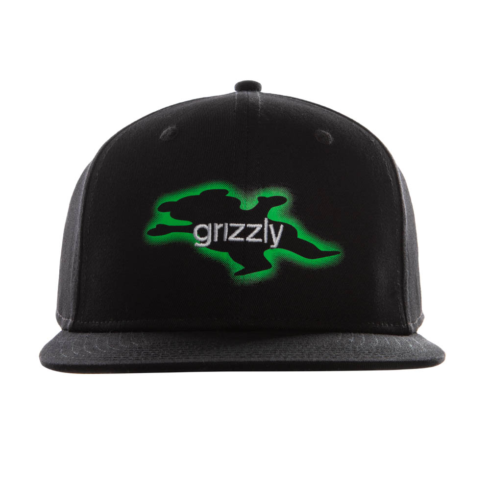 Jockey Negro Grizzly Griptape High Beam Snapback Hat Bear Print + Grizzly Word