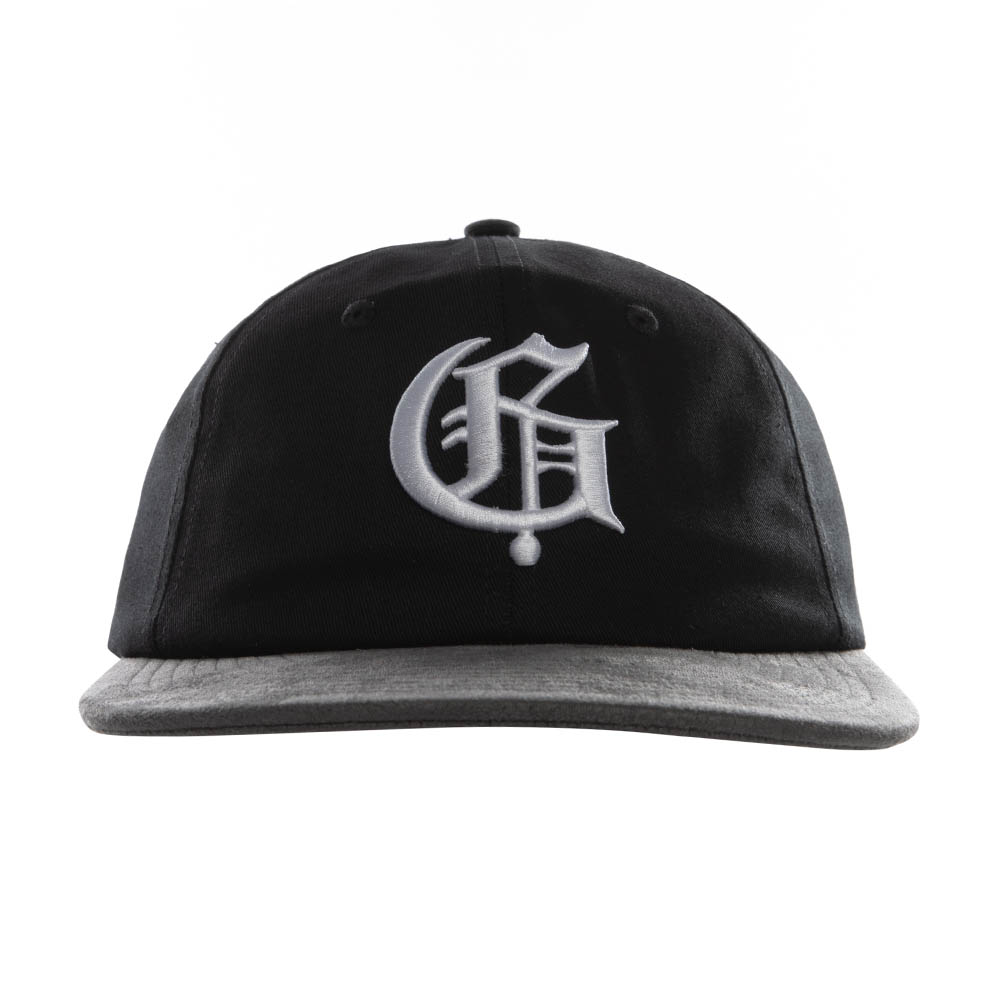 Jockey Negro Grizzly Griptape Old English Strap Back Hat Raised Embroidery