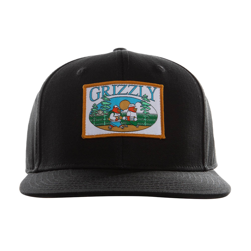 Jockey Negro Grizzly Griptape Staycation Snapback Bange Woven Labelwith Emb/Raised Edge