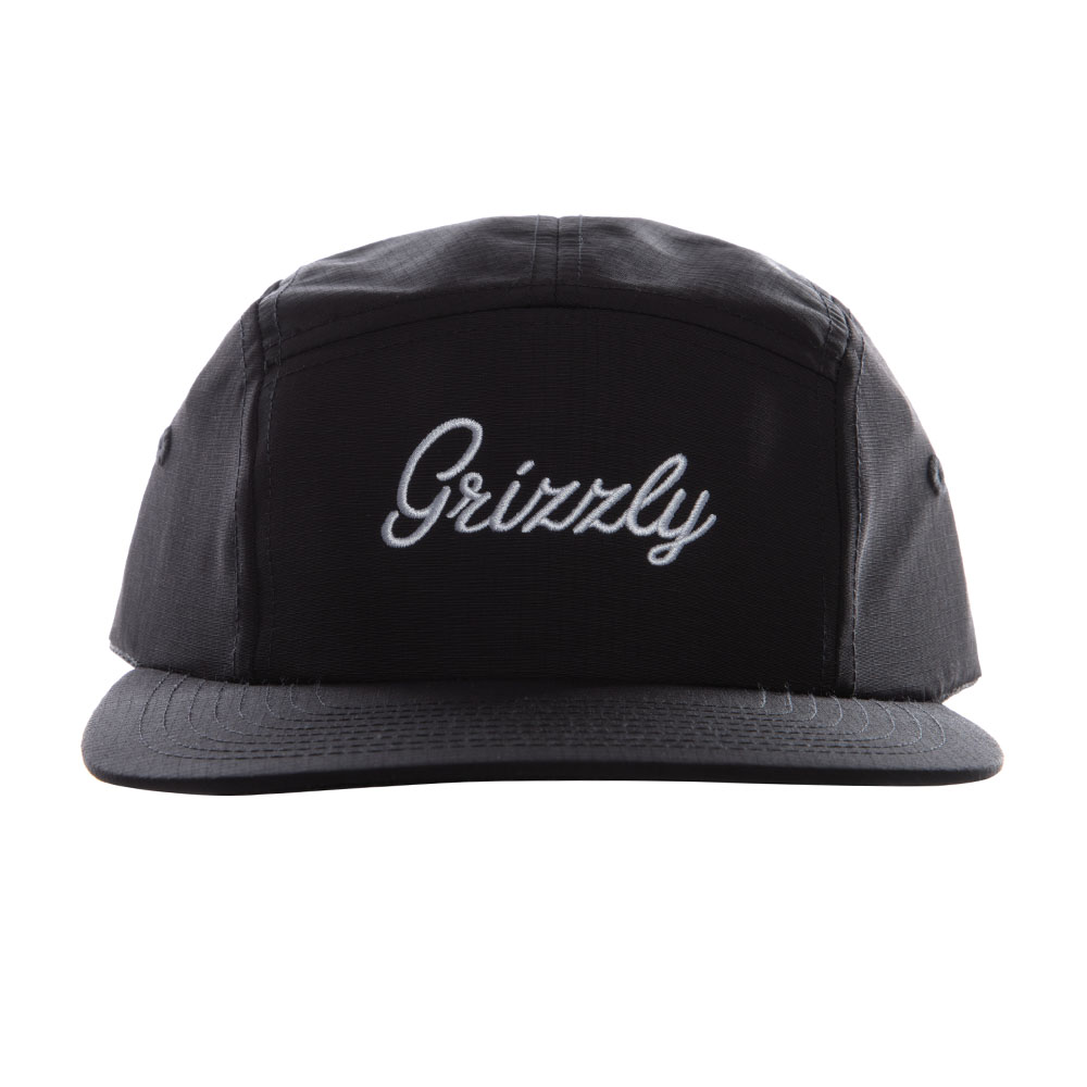 Jockey Negro Grizzly Griptape Script Five Panel Direct Flat Embroidery