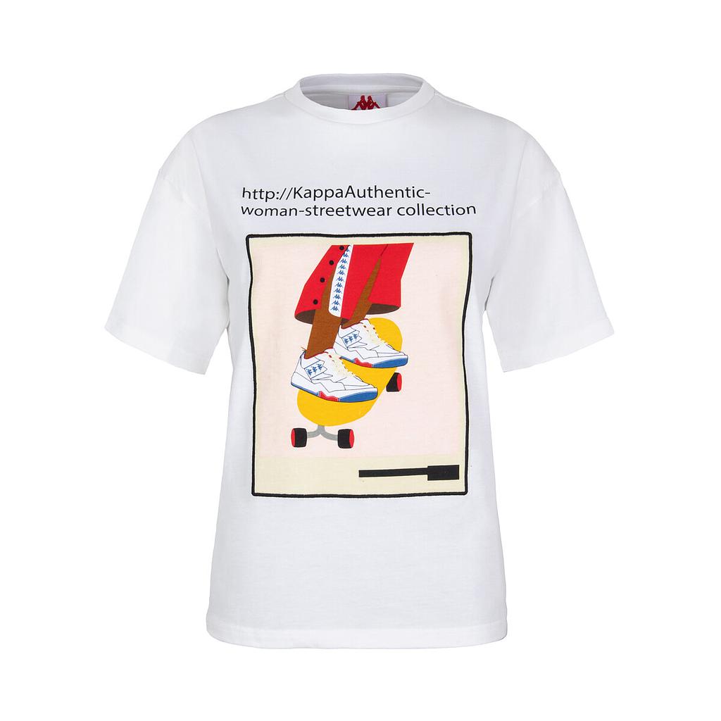 Polera De Mujer Kappa Link Collection Blanco