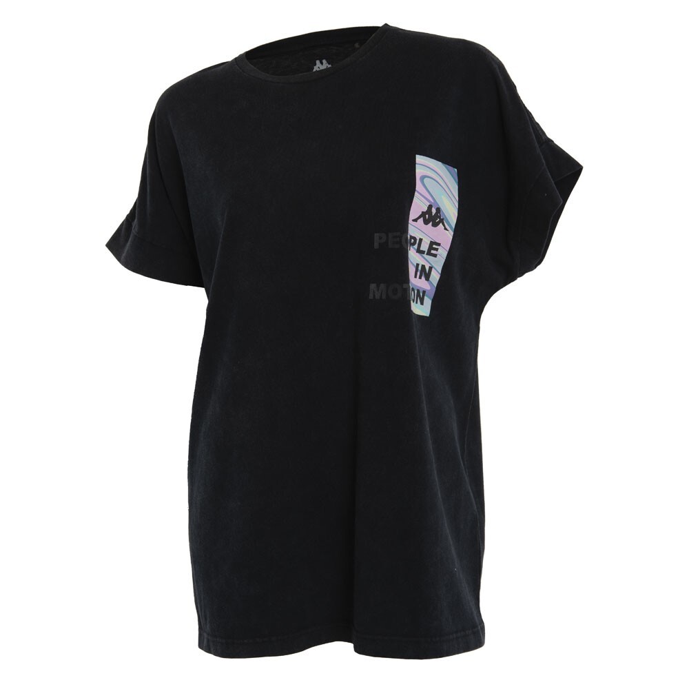 Polera Mujer Kappa Negro Urbana Deportiva