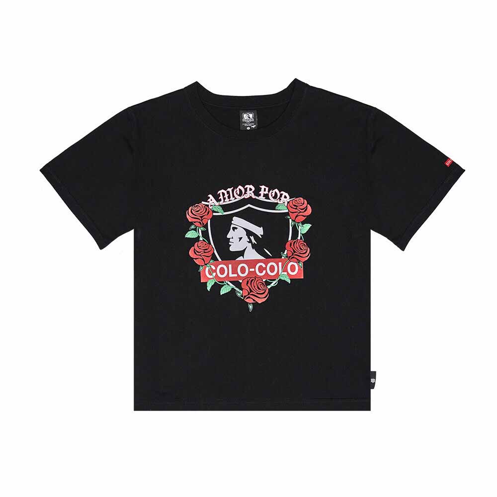 Polera Colo Colo Urbano Mujer Amor Eterno Negro