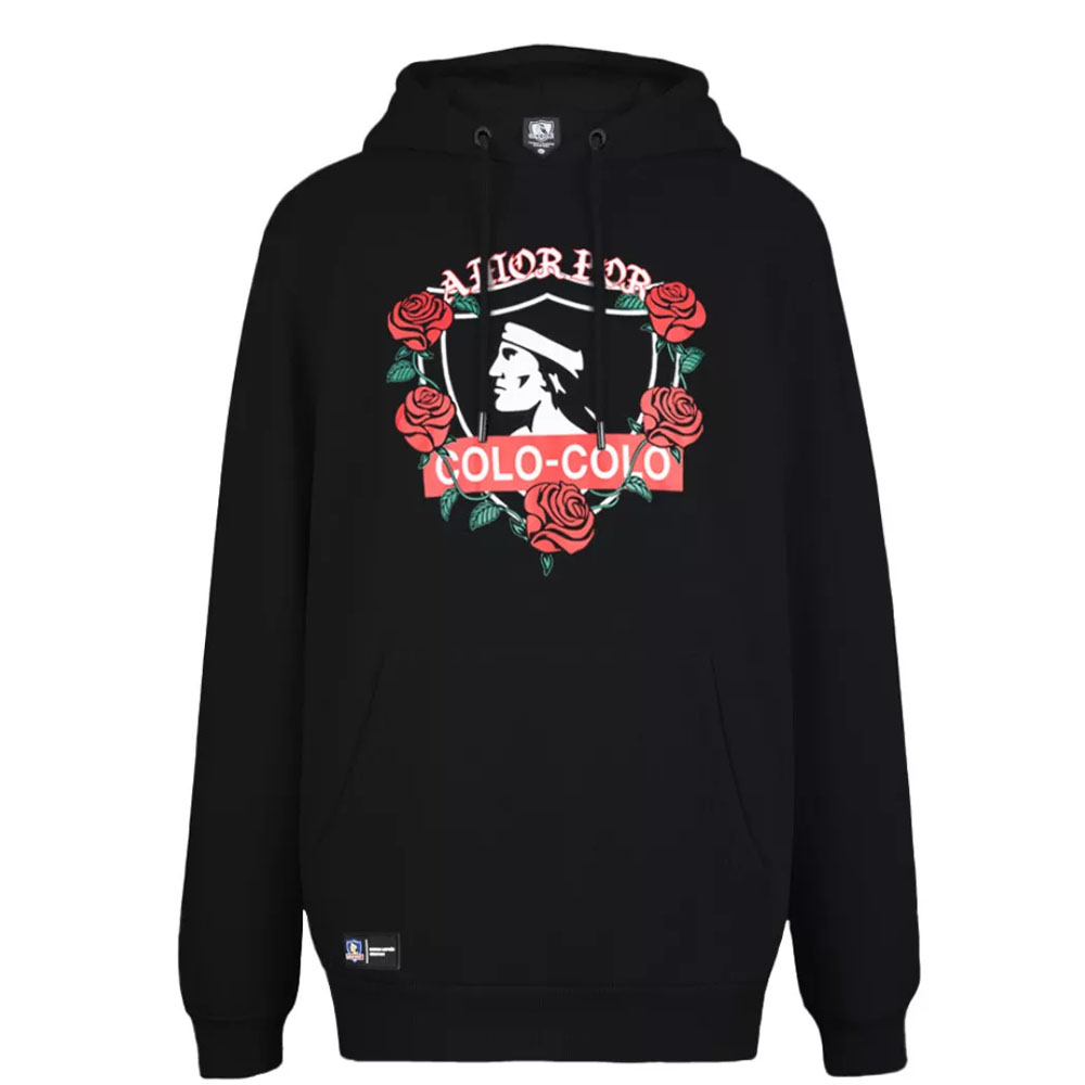 Poleron De Hombre Colo Colo Roses Urbano Negro