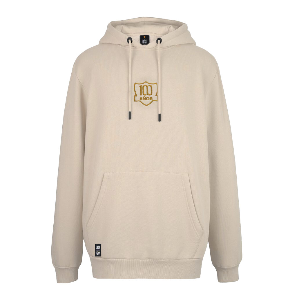 Polerón Colo Colo Urbano Hoodie Beige 100 años