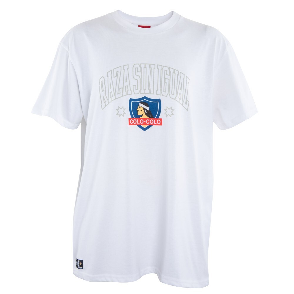 Polera Colo Colo Urbano "Raza Sin Igual" Blanca