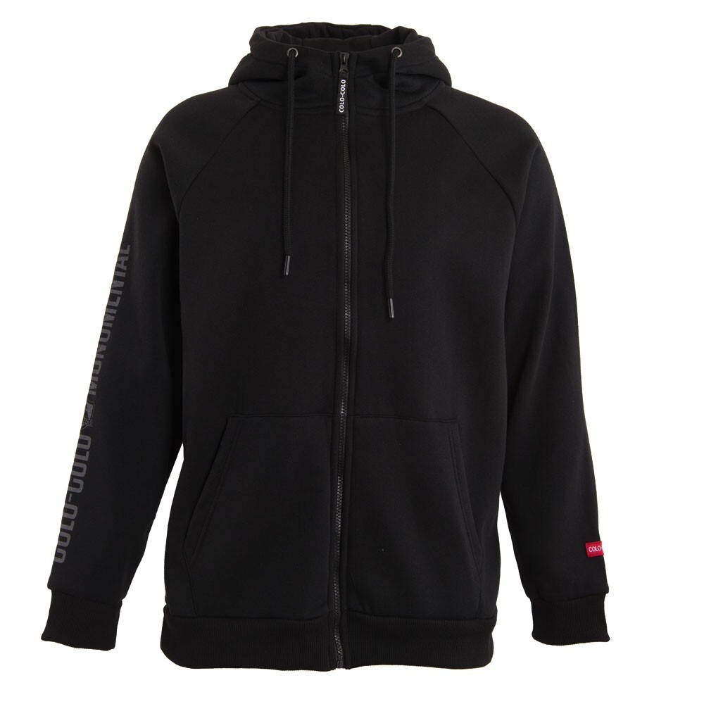 Poleron Colo Colo Urbano Full Zipper "Monumental" Negro