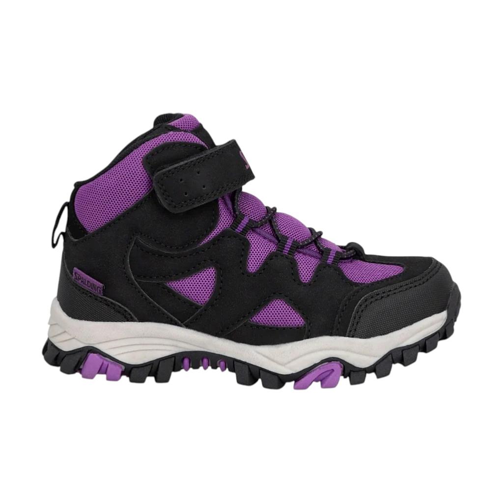 Zapatilla Outdoor Infantil Spalding Camp Negro Púrpura