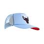 Gorro Trucker Mitchell and Ness Chicago Bulls Visera Curva Celeste