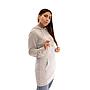 POLERON HOODIE LONG FIT SPITFIRE MUJER GRIS OSCURO