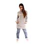 POLERON HOODIE LONG FIT SPITFIRE MUJER GRIS OSCURO