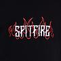 Poleron canguro con capucha de niño spitfire long fit fire negro