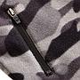 Polerón polar full zipper junior spitfire negro gris camo