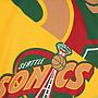 Tank Top Nba Big Face Fashion Tank 5.0 Hardwood Classics Seattle Supersonics Green Mitchell And Ness