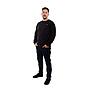 POLERON CREW NECK HANG LOOSE MINILOGO HOMBRE NEGRO