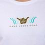 POLERA MANGA CORTA HANG LOOSE ECHO HOMBRE BLANCO