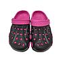 Sandalia Negro Fucsia Mujer