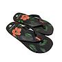 Sandalia Negro Naranja Mujer Floral