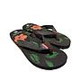 Sandalia Negro Naranja Mujer Floral