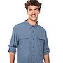 Camisa Hombre Manga Larga Hi-Tec Azul