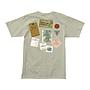 Polera Hombre Grizzly Griptape Bulletin Board Beige