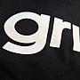 Polera Hombre Grizzly Griptape Lowercase Fadeaway Negro Letras Blancas