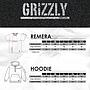 Polera Hombre Grizzly Griptape Lowercase Fadeaway Negro Letras Blancas