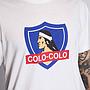 Polera Colo Colo Urbano Hombre Blanco Escudo
