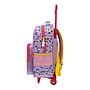 Mochila Hello Kitty Infantil Rueditas Rojo