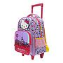 Mochila Hello Kitty Infantil Rueditas Rojo