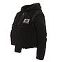 Polerón Sherpa Kids Crop Top Negro