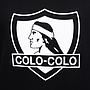 Polera Hombre Colo Colo Urbano Negro Escudo Blanco