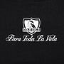 Polera Hombre Colo Colo Urbano Negro Escudo Blanco
