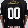 Polera Hombre Colo Colo Oversize "Para Toda la Vida" Negro y Blanco