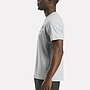 Polera Hombre Reebok Deportiva Algodón Logo Frontal Gris Melange