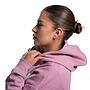 Polerón Corto Hoodie c/ Capucha Mujer Reebok Classics Big Logo Fleece Gris Rosado