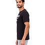 Polera Hombre Reebok Deportiva Algodón Logo Frontal Negra
