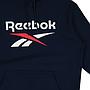 Polerón Hoodie Hombre Reebok Azul Navy  Logo Blanco