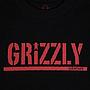 Polera Hombre Grizzly Griptape Print Script Logo Off Black