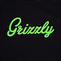 Polera Hombre Grizzly Griptape Print Script Negro Neon