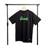 Polera Hombre Grizzly Griptape Print Script Negro Neon