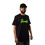 Polera Hombre Grizzly Griptape Print Script Negro Neon