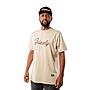 Polera Hombre Grizzly Griptape Print Script Logo Negro Beige