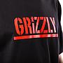 Polera Hombre Grizzly Griptape Print Script Logo Off Black