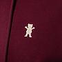 Polerón Full Zip Hombre Grizzly Griptape Embroidered OG Bear Burgundy