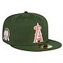 Jockey Gorro New Era 59FIFTY Los Angeles Angels MLB Pink Pack Green