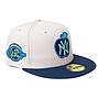 Jockey Gorro New Era 59FIFTY New York Yankees MLB Chrome White Off