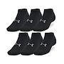 Sixpack Pack 6 Pares Calcetines Under Armour Essential Low Cut Negro