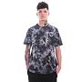 Polera de manga corta spitfire tye dye negro bighead emblem ii street culture season